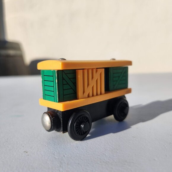 Thomas the Train Rare 2003 Wooden Railway Box Car Friends Engine Sliding Door  C - Picture 4 of 7